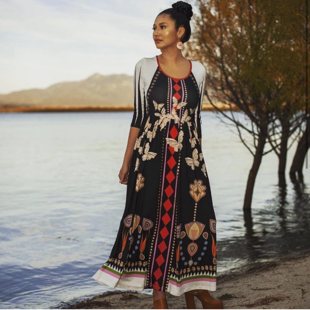 Jamie Okuma Dentalium Butterfly Dress - Size S